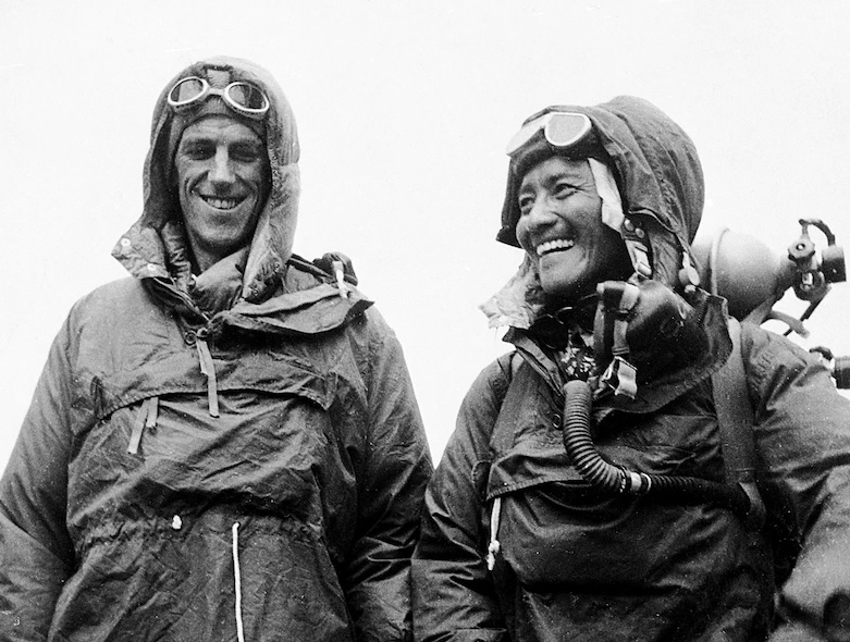 Edmund Hillary (left) and Sherpa Tenzing Norgay